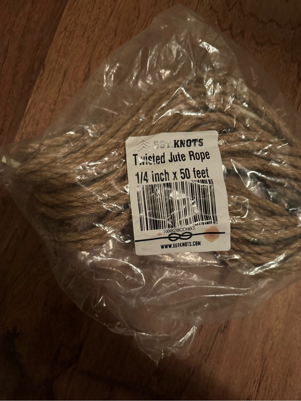 SGT. KNOTS Twisted Jute Rope - Natural Brown